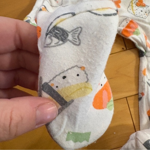 Angel Dear sushi sleeper 3-6 months bamboo Pyjamas PJs footies - Picture 7 of 10